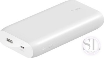 Belkin BPB002btWT 20 000 mAh 30W Power Delivery USB-C na USB-C 15cm biały Belkin