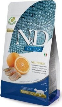 FARMINA N&D CAT OCEAN HERRING&ORANGE NEUTERED 300g Farmina