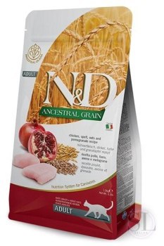 Farmina N&D Ancestral Grain sucha karma dla dorosłych kotów z kurczakiem 1 5kg Farmina