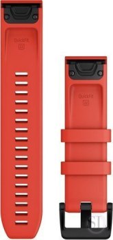 Pasek silikonowy na nadgarstek QuickFit 22 (czerwony / czarna sprzączka) Garmin