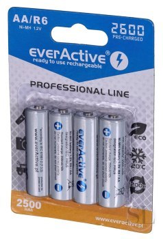 Zestaw akumulatorków everActive Professional line EVHRL6-2600 (2600mAh ; Ni-MH) EverActive