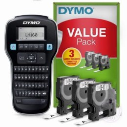 Dymo- drukarka etykiet LM 160 Value Pack+3xS0720530 taśma D1 czarna/biała 12mm DYMO