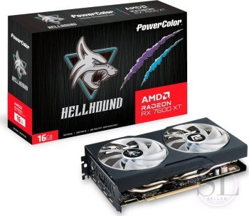 Karta graficzna PowerColor RX 7600 XT Hellhound 16GB OC PowerColor