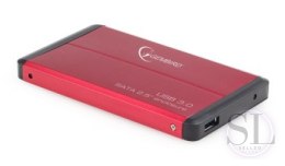 Obudowa na dysk GEMBIRD EE2-U3S-2-R (2.5 ; USB 3.0; Aluminium; kolor czerwony) Gembird