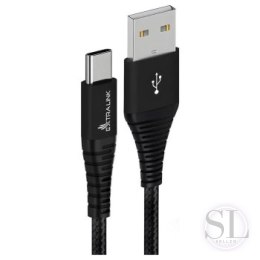 Extralink Smart Life Braided 15W USB Type-A to Type-C 2m 5V 3A czarny Extralink