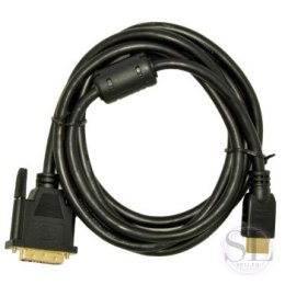 Kabel Akyga AK-AV AK-AV-11 (DVI-D M - HDMI M; 1 8m; kolor czarny) Akyga