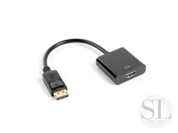 Adapter Lanberg AD-0009-BK (DisplayPort M - HDMI F; 0 10m; kolor czarny) Lanberg
