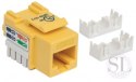 Intellinet 210133 Moduł Keystone RJ45 UTP Cat5e, Punch-Down, żółty Intellinet