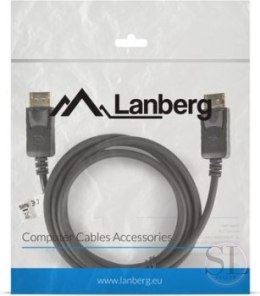 Kabel Lanberg CA-DPDP-10CC-0018-BK (DisplayPort Męski - DisplayPort Męski; 1 8m; czarny) Lanberg