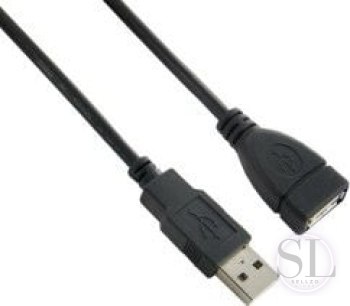 Kabel Lanberg CA-USBE-10CC-0030-BK (USB 2.0 Męski - USB 2.0 Żeński; 3m; czarny) Lanberg