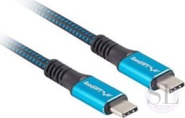 Lanberg USB-C 1.2m czarno-niebieski USB4 100W 8K 30Hz Lanberg