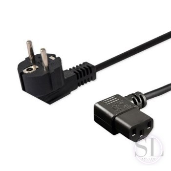 Kabel SAVIO CL-116 (C13 / IEC C13 / IEC 320 C13 M - Schuko M; 1 8m; kolor czarny) SAVIO