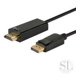 Kabel SAVIO CL-56 (DisplayPort M - HDMI Typ A; 1 5m; kolor czarny) SAVIO