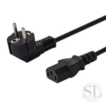 Kabel SAVIO CL-98 (IEC320 C13 - Shuko ; 1 8m; kolor czarny) SAVIO