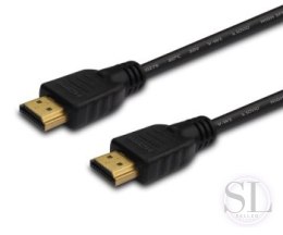 Kabel SAVIO cl-05 (HDMI M - HDMI M; 2m; kolor czarny) SAVIO