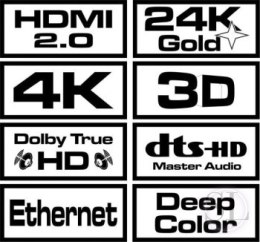 Kabel SAVIO cl-75 (HDMI M - HDMI M; 20m; kolor czarny) SAVIO