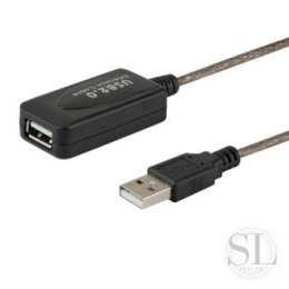 Kabel SAVIO cl-76 (USB 2.0 typu A M - USB 2.0 typu A F; 5m; kolor czarny) SAVIO