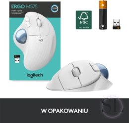 Mysz bezprzewodowa Logitech ERGO M575 ergonomiczna biała 910-005870 Logitech