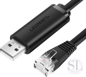 UGREEN CM204 USB - RJ45 1.5m (czarny) UGREEN