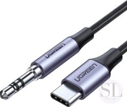 UGREEN miniJack 3,5mm AUX - USB-C 1m szary UGREEN