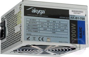 Zasilacz Akyga AK-B1-700 (700 W; Pasywne; 120 mm) Akyga