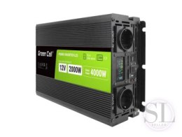 GREEN CELL PRZETWORNICA LCD 12V/230V 2000W/4000W CZYSTY SINUS INVGC12P2000LCD Green Cell