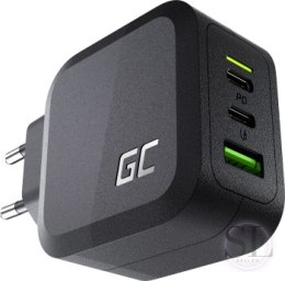 Green Cell GaN 65W 2x USB-C 1xUSB-A Green Cell