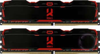 GOODRAM DDR4 16GB PC4-25600 (3200MHz) 16-20-20 DUAL CHANNEL KIT IRDM X BLACK 1024x8 GOODRAM