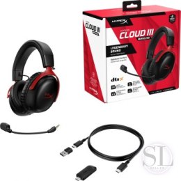 Słuchawki - HyperX Cloud III Wireless Red HyperX