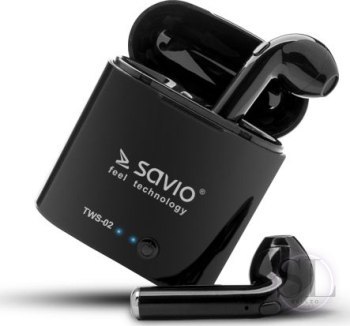 Słuchawki - Savio TWS-02 Czarne SAVIO