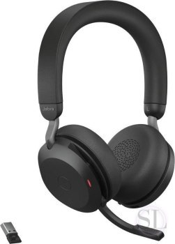 Słuchawki - Słuchawki bezprzewodowe Jabra Evolve 2 75 USB-A UC Stereo Stand Black - 27599-989-989 Jabra