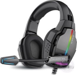 Słuchawki gamingowe REAL-EL GDX-7780 SURROUND 7.1 (black RGB z wbudowanym mikrofonem) REAL-EL