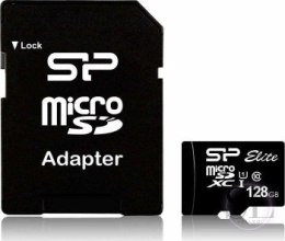 Karta pamięci Silicon Power microSDXC Elite 128GB CL10 UHS-1 (U1) + ADAPTER microSD-SD (SP128GBSTXBU1V10SP) Silicon Power
