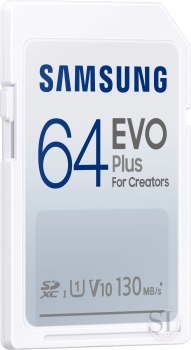 Samsung EVO PLUS SDXC 64GB UHS-I U1 [Zapis 90MB/s Odczyt 100MB/s] Samsung