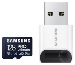Samsung Ultimate microSDXC 128GB UHS-I U3 [Zapis 130MB/s Odczyt 200MB/s] + czytnik Samsung