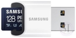 Samsung Ultimate microSDXC 128GB UHS-I U3 [Zapis 130MB/s Odczyt 200MB/s] + czytnik Samsung