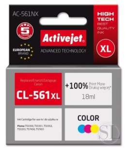 Activejet AC-561NX Tusz (zamiennik Canon CL-561XL; Supreme; 18 ml; Color) Activejet