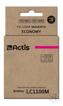Tusz ACTIS KB-1100M (zamiennik Brother LC1100M/980M; Standard; 19 ml; czerwony) ACTIS