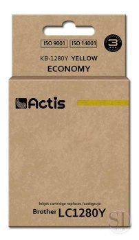 Tusz ACTIS KB-1280Y (zamiennik Brother LC1280Y; Standard; 19 ml; żółty) ACTIS