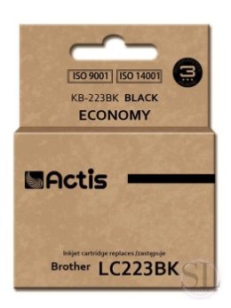 Tusz ACTIS KB-223Bk (zamiennik Brother LC223BK; Standard; 16 ml; czarny) ACTIS