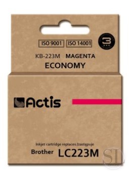 Tusz ACTIS KB-223M (zamiennik Brother LC223M; Standard; 10 ml; czerwony) ACTIS