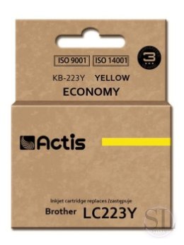 Tusz ACTIS KB-223Y (zamiennik Brother LC223Y; Standard; 10 ml; żółty) ACTIS