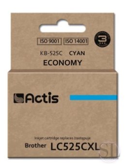 Tusz ACTIS KB-525C (zamiennik Brother LC525C; Standard; 15 ml; niebieski) ACTIS