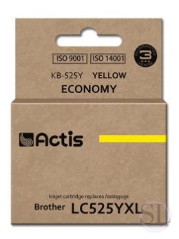 Tusz ACTIS KB-525Y (zamiennik Brother LC525Y; Standard; 15 ml; żółty) ACTIS