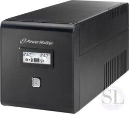 POWER WALKER UPS LINE-IN VI 1000 LCD 1000VA 2X SCHUKO+2X IEC C13 RJ11/45 USB LCD POWER WALKER