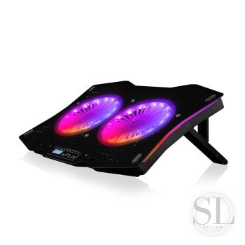 MODECOM CF18 RGB SILENT FAN CZARNA PODSTAWKA CHŁODZĄCA POD LAPTOPA Modecom